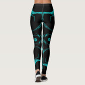 elegante leggings met kleurrijke feestelijke moder (Achterkant)