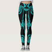 elegante leggings met kleurrijke feestelijke moder (Voorkant)