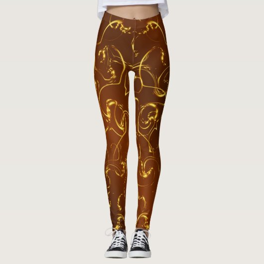 elegante leggings met kleurrijke feestelijke moder (Voorkant)