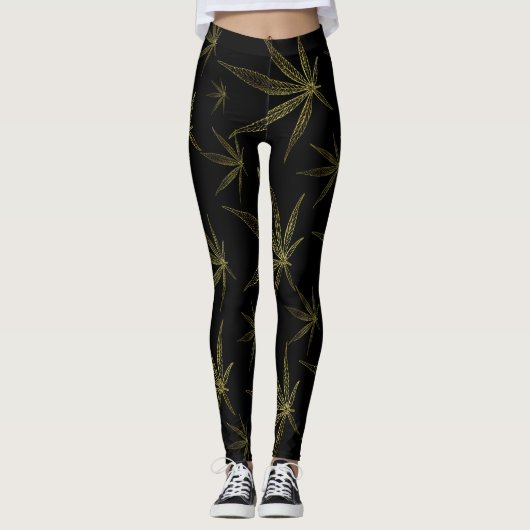 elegante leggings met kleurrijke feestelijke moder (Voorkant)