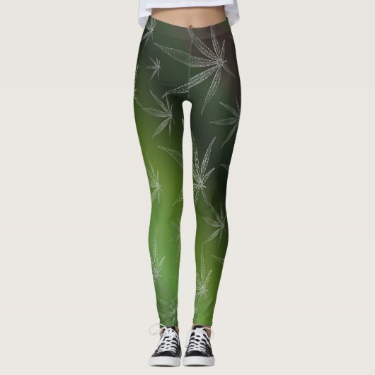 elegante leggings met kleurrijke feestelijke moder (Voorkant)