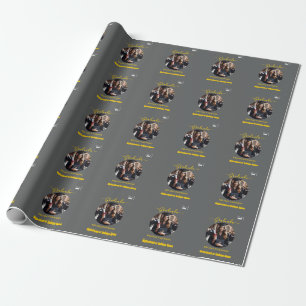 Elegante Leigrijze Foto Spaanse Gradatie Cadeaupapier