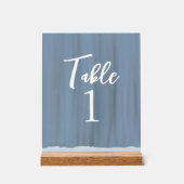 Elegante leisteen blauw geschilderde trouwtafel nu acryl bord (Voorkant)