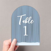Elegante leisteen blauw geschilderde trouwtafel nu acryl uitnodigingen (Insitu (Draagbaar))