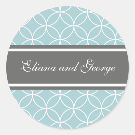 Elegante leisteen en blauwe stickers (Voorkant)