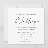 Elegante lelie bruiloft uitnodiging – tijdloze blo (Voorkant)