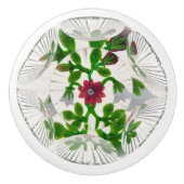 Elegante Lelie van de Vallei Bloem Victoriaans Keramische Knop (Voorkant)