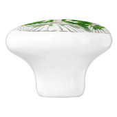 Elegante Lelie van de Vallei Bloem Victoriaans Keramische Knop (Zijkant)