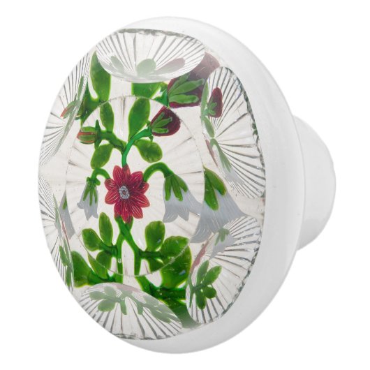 Elegante Lelie van de Vallei Bloem Victoriaans Keramische Knop (Rechts)