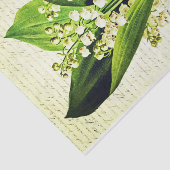 Elegante  Lelie van de Vallei Bloemen Tissuepapier (Detail)