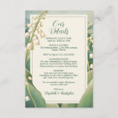 Elegante Lelie van de Vallei Bloemenlandschap Brui Informatiekaartje (Voorkant)