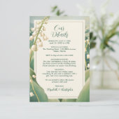 Elegante Lelie van de Vallei Bloemenlandschap Brui Informatiekaartje (Staand voorkant)