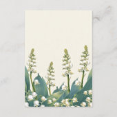 Elegante Lelie van de Vallei Bloemenlandschap Brui Informatiekaartje (Achterkant)