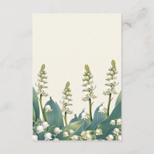 Elegante Lelie van de Vallei Bloemenlandschap Brui Informatiekaartje (Achterkant)