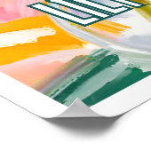 Elegante Lelie van de Vallei mei Geboorte Maand Bl Poster (Hoek)