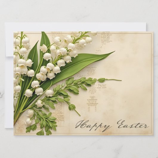 Elegante Lelie van de Vallei Pasen Groet (Voorkant)