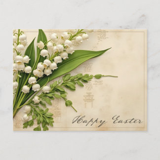 Elegante Lelie van de Vallei Pasen Groet Briefkaart