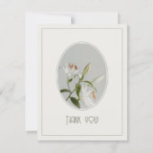 Elegante lelie vintage bedankkaart (Voorkant)