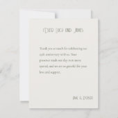 Elegante lelie vintage bedankkaart (Achterkant)