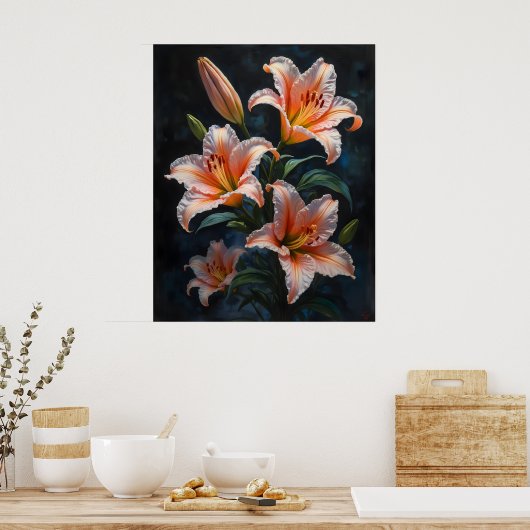 Elegante leliebloemkunst – Premium Prints & Uniek  (Keuken)
