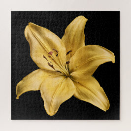 Elegante Leliecollectie op Zwart Legpuzzel