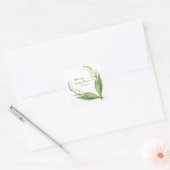 Elegante Lelietje-van-dalen aangepaste bruidsshowe Vierkante Sticker (Envelop)