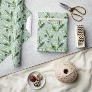 Elegante Lelietje-van-dalen Cadeaupapier