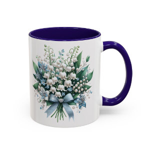 Elegante lelietje-van-dalen mok bloem cadeau