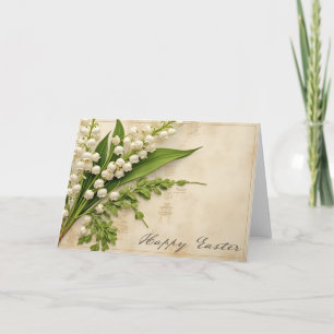 Elegante Lelietje-van-dalen Pasen Groet Kaart