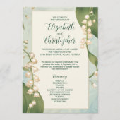 Elegante lelietje-van-dalen Save The Date Huwelijk Programmakaart (Voorkant)