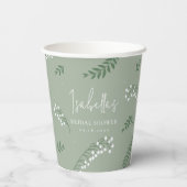 Elegante lelietje-van-dalen tuin bruidsfeest papieren bekers (Achterkant)