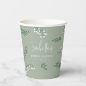 Elegante lelietje-van-dalen tuin bruidsfeest papieren bekers (Voorkant)