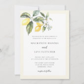 Elegante Lemon Butter Geel Natuur bruiloft Kaart (Voorkant)