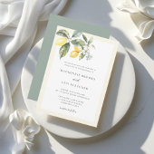 Elegante Lemon Butter Geel Natuur bruiloft Kaart