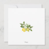 Elegante Lemon Greenery bruiloft Dank u Bedankkaart (Achterkant)