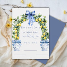 Elegante Lemon Grove Boog Wedding Save The Date