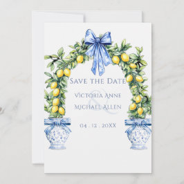 Elegante Lemon Grove Boog Wedding Save The Date