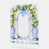Elegante Lemon Grove gepersonaliseerde welkom brui Acryl Bord (Hoek)