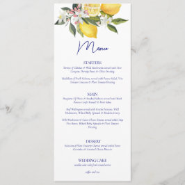 Elegante Lemon Mediterrane bruiloft Menu