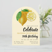Elegante Lemon Sketch Verjaardag Kaart (Staand voorkant)