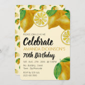 Elegante Lemon Sketch Verjaardag Kaart (Voorkant / Achterkant)