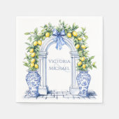 Elegante Lemon Topiary Arch Wedding Servet (Voorkant)