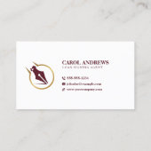 Elegante lening ondertekenaar notaris openbaar gou visitekaartje (Achterkant)