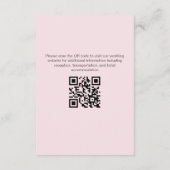 Elegante lente bloem bruiloft details informatiekaartje (Achterkant)