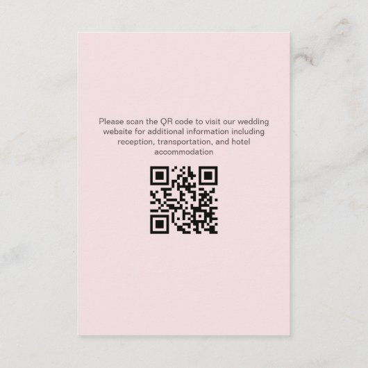 Elegante lente bloem bruiloft details informatiekaartje (Achterkant)