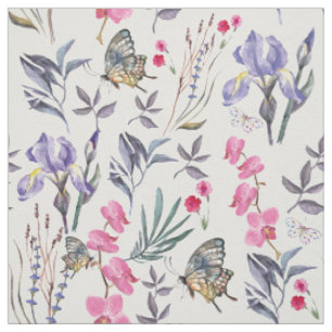 Elegante Lente Bloem Vlinder Stof