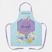 Elegante lente bloemen Bijbelvers gepersonaliseerd Schort (Voorkant)