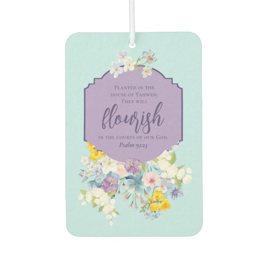 Elegante lente bloemenbijbeltekst luchtverfrisser (Voorkant)