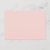 Elegante lente bloemenblos bruiloft receptie informatiekaartje (Achterkant)