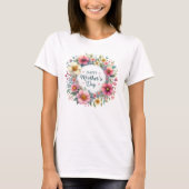 Elegante lente bloemenboho boeket Moederdag T-shirt (Voorkant)